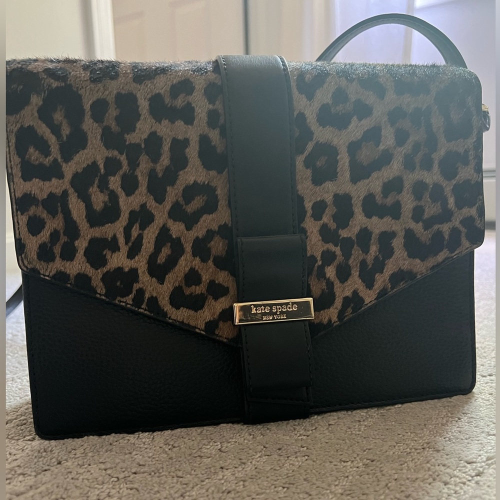 Kate Spade Josephine leopard and black purse